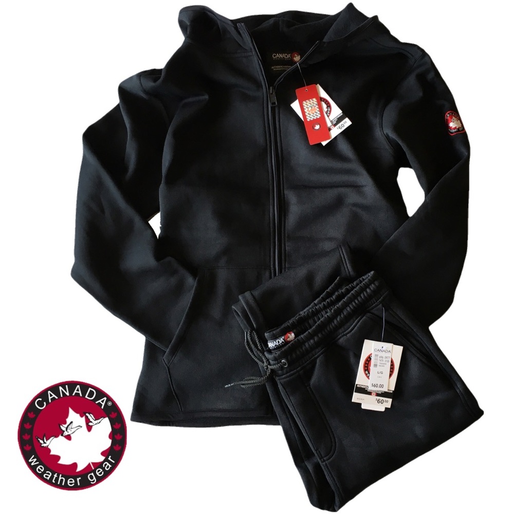Canada Weather Gear Workout and Athletic Set Black